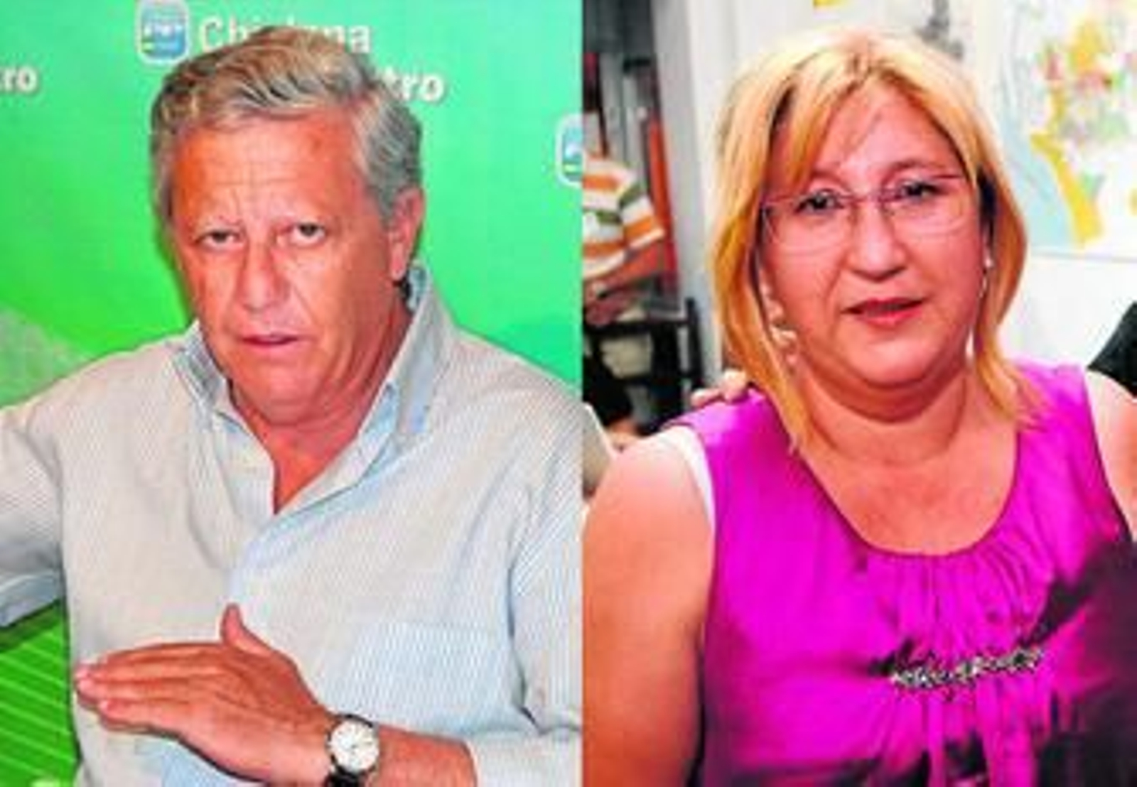 Ernesto Marín, alcaldable del PP, y Marisol Ayala, del PVRE.