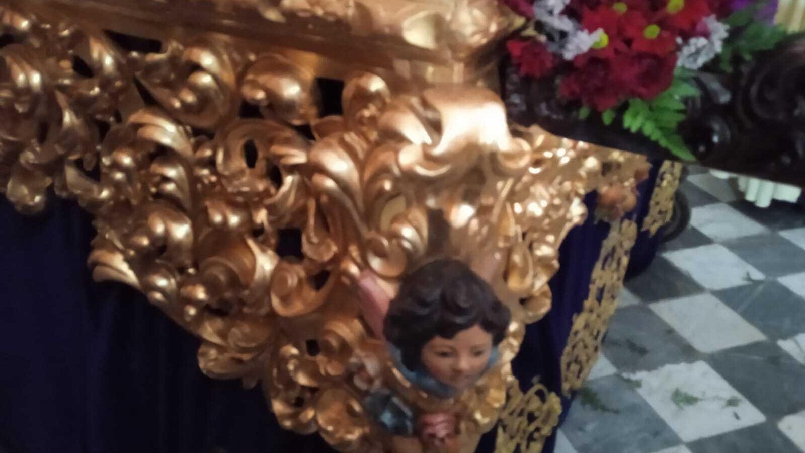 La esquina del paso de Humildad y Paciencia, ya restaurada.