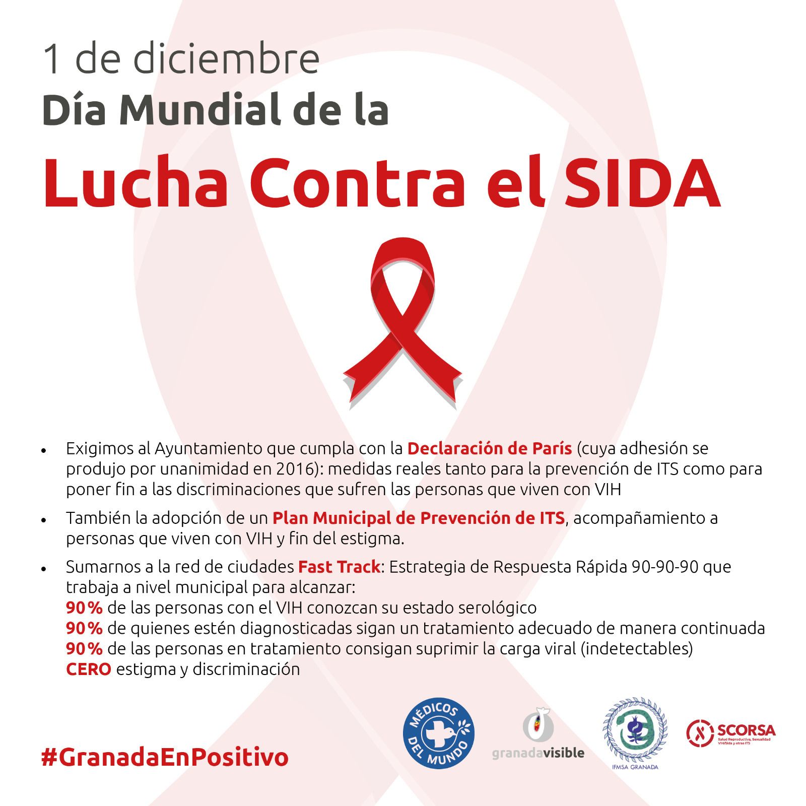 Médicos del Mundo y Granada Visible exigen un plan de prevención para el VIH y erradicación del estigma en Granada