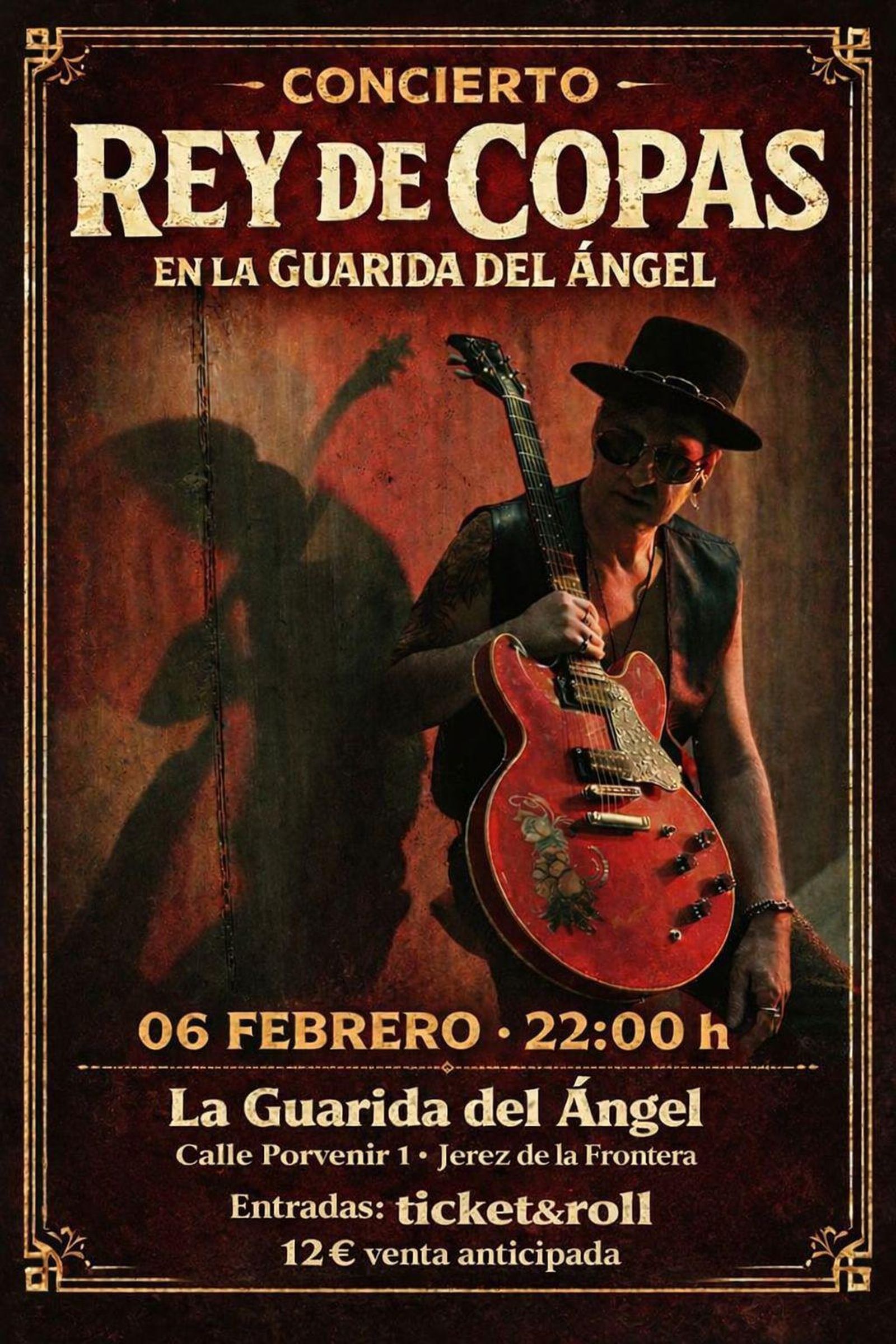 Concierto Rey de Copas, en La Guarida del Ángel (Jerez).