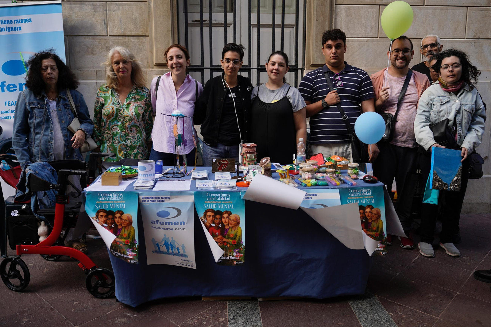 Fotografías de las actividades de Afemen por el Día de la Salud Mental