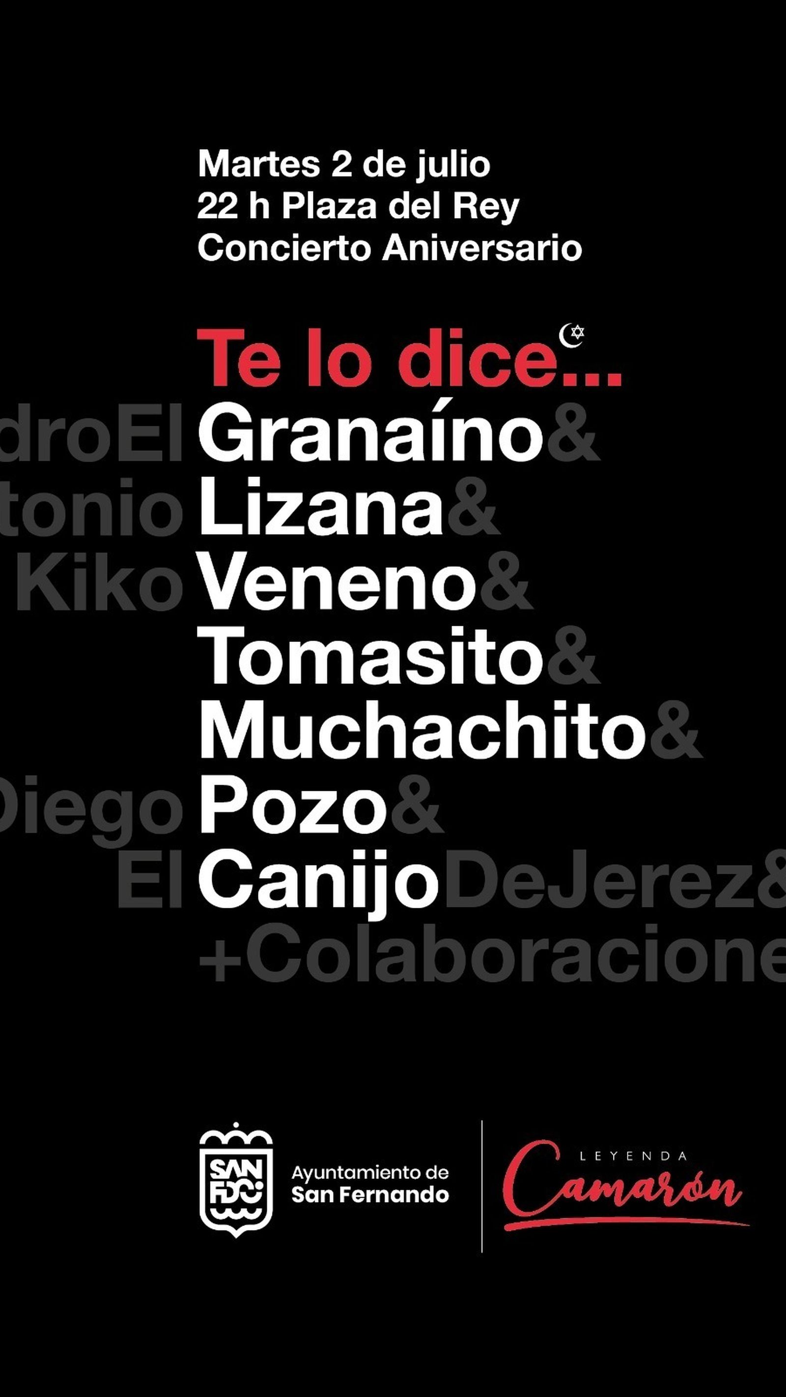 Cartel del concierto de homenaje a Camarón de La Isla