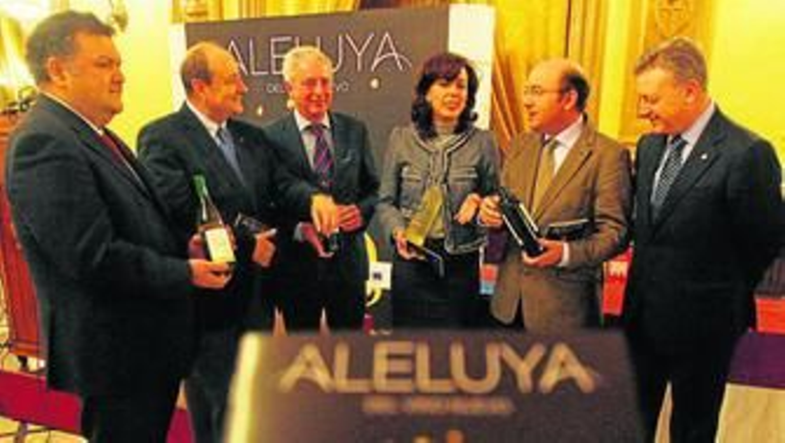 Representantes de las administraciones, de la DO y del Círculo, ayer.