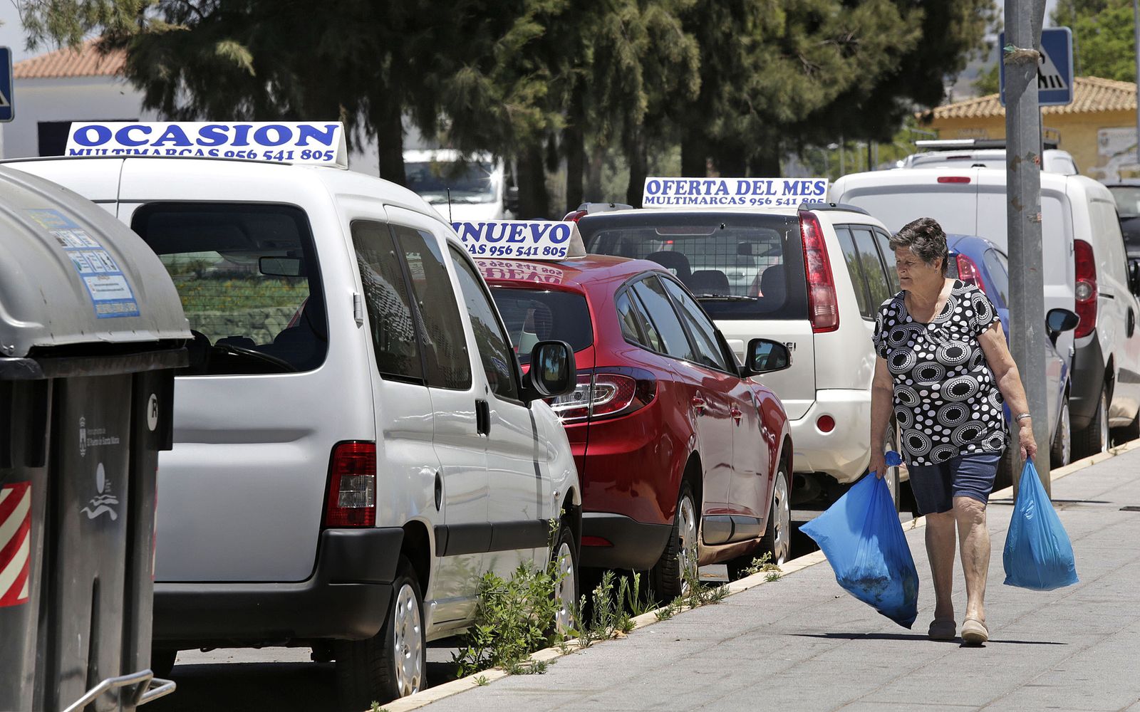 Exterior de un concesionario en la provincia de Cádiz, el pasado viernes.