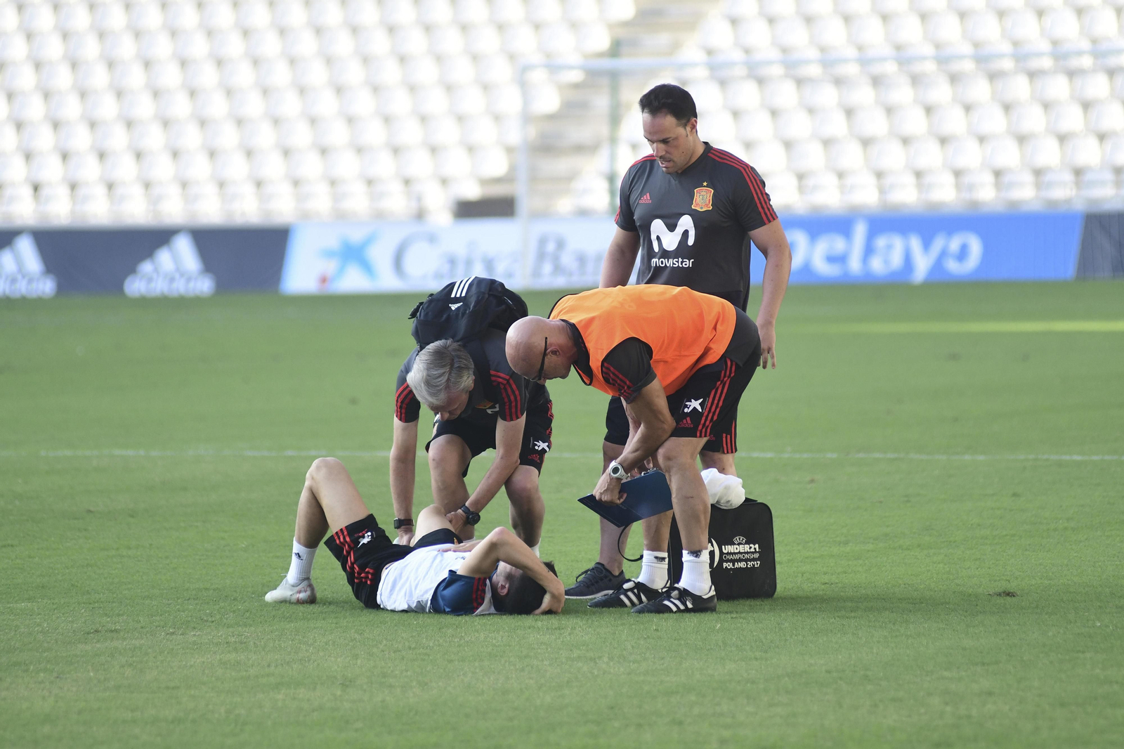 Entrenamiento de la selección sub-21 en El Arcángel