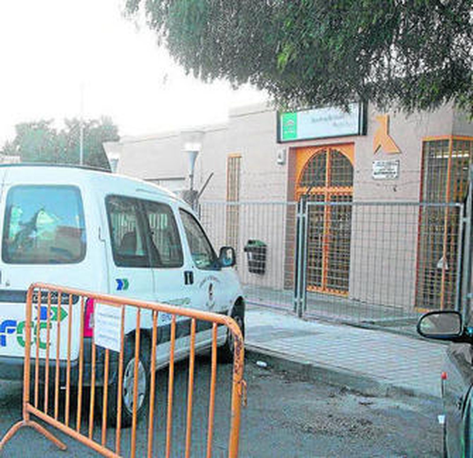 Entrada en obras del Colegio Maestro Padilla.