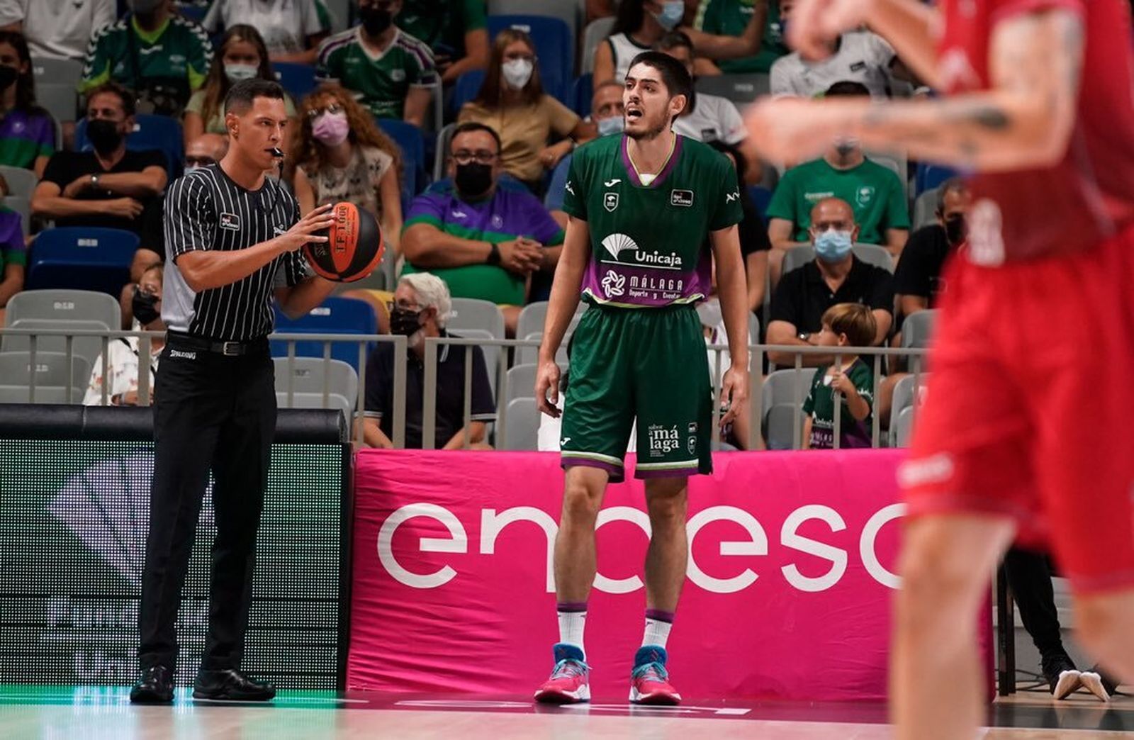 Edgar Vicedo, en el primer partido de liga en el Carpena.