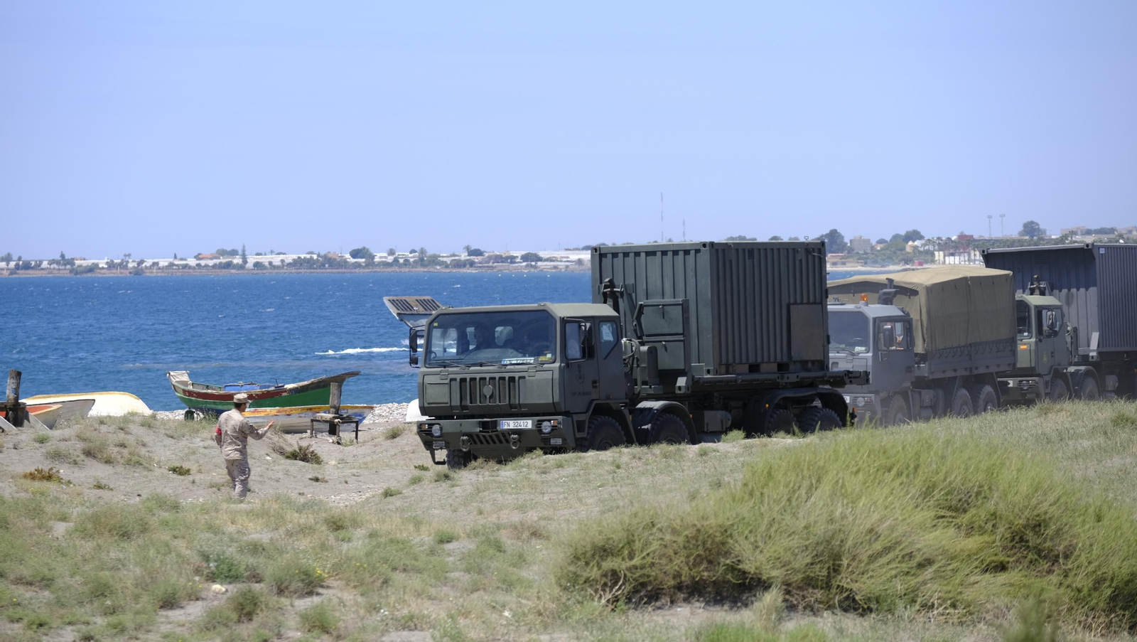 Desembarco de la Infantería de Marina en la Playa del Perdigal, en El Alquián-Almería