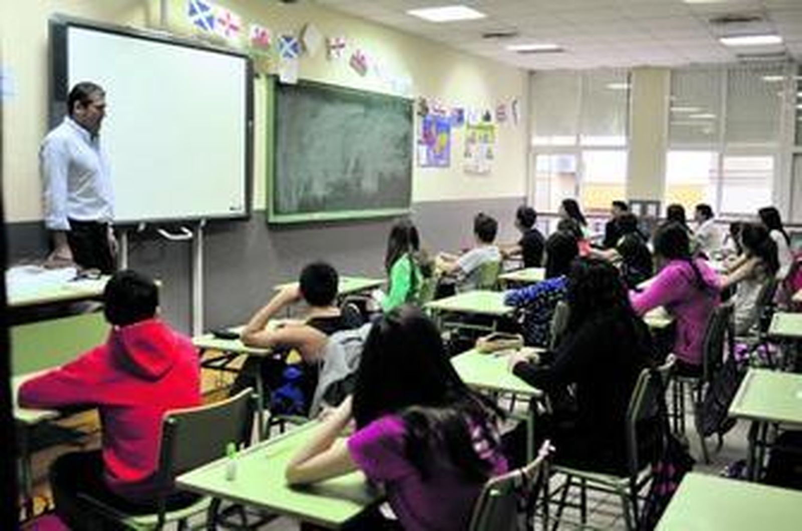 Aula del IES Murillo, donde como en el resto de institutos se vive un curso de transición para implantar la Lomce.