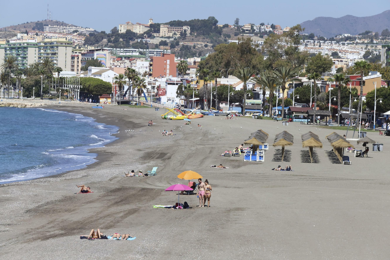 Playa en El Palo, en una imagen de archivo.