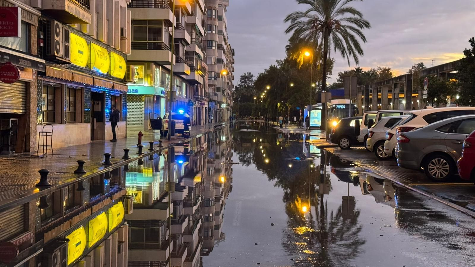 Huelva entera estaba 'encharcada' tras el paso de 'Claudia'.