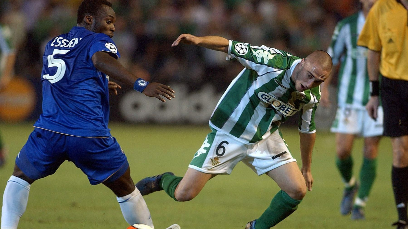 Dani Martín en el partido del Betis ante el Chelsea