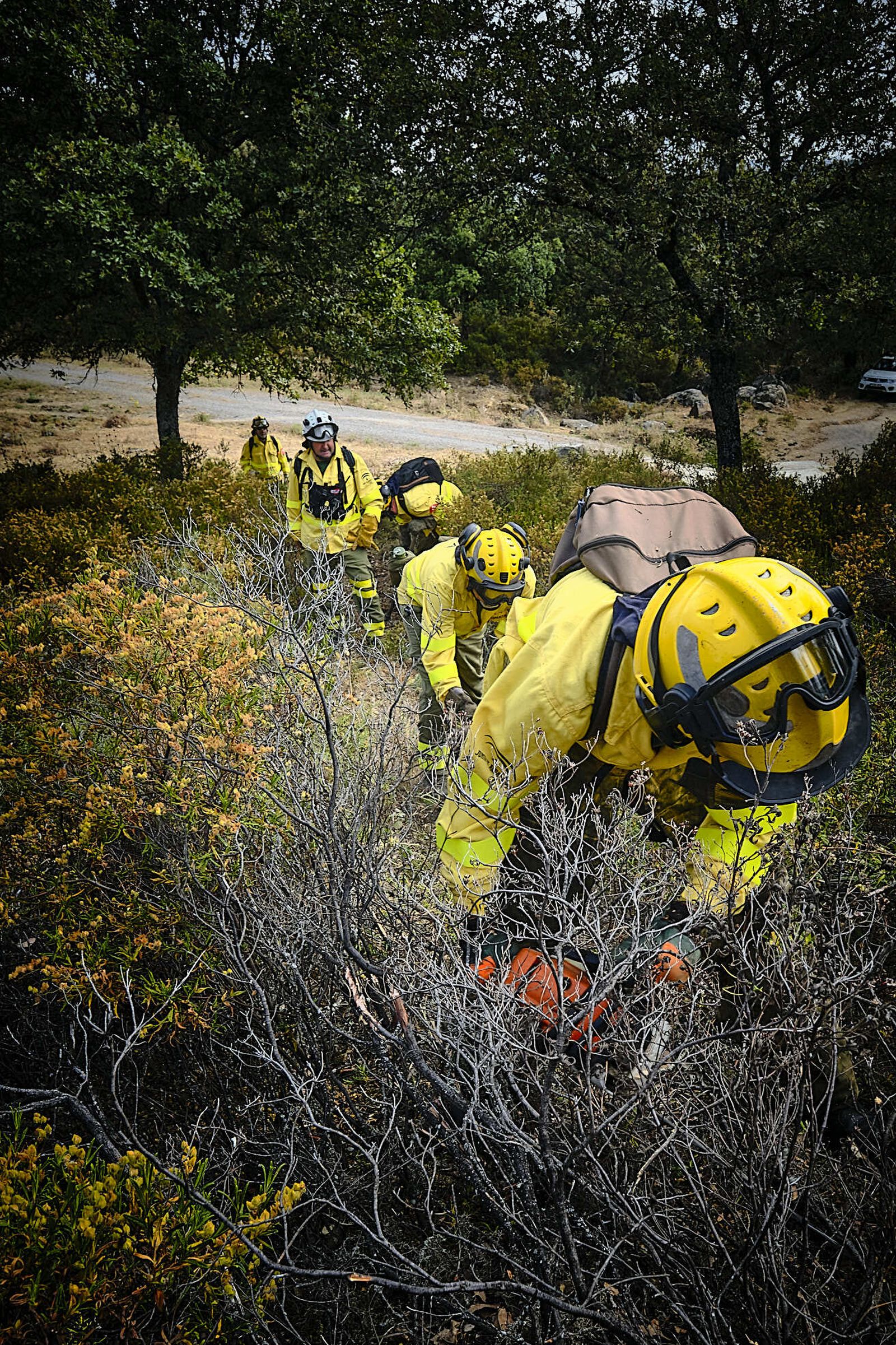 Simulacro de incendio del CEDEFO de Algodonales.