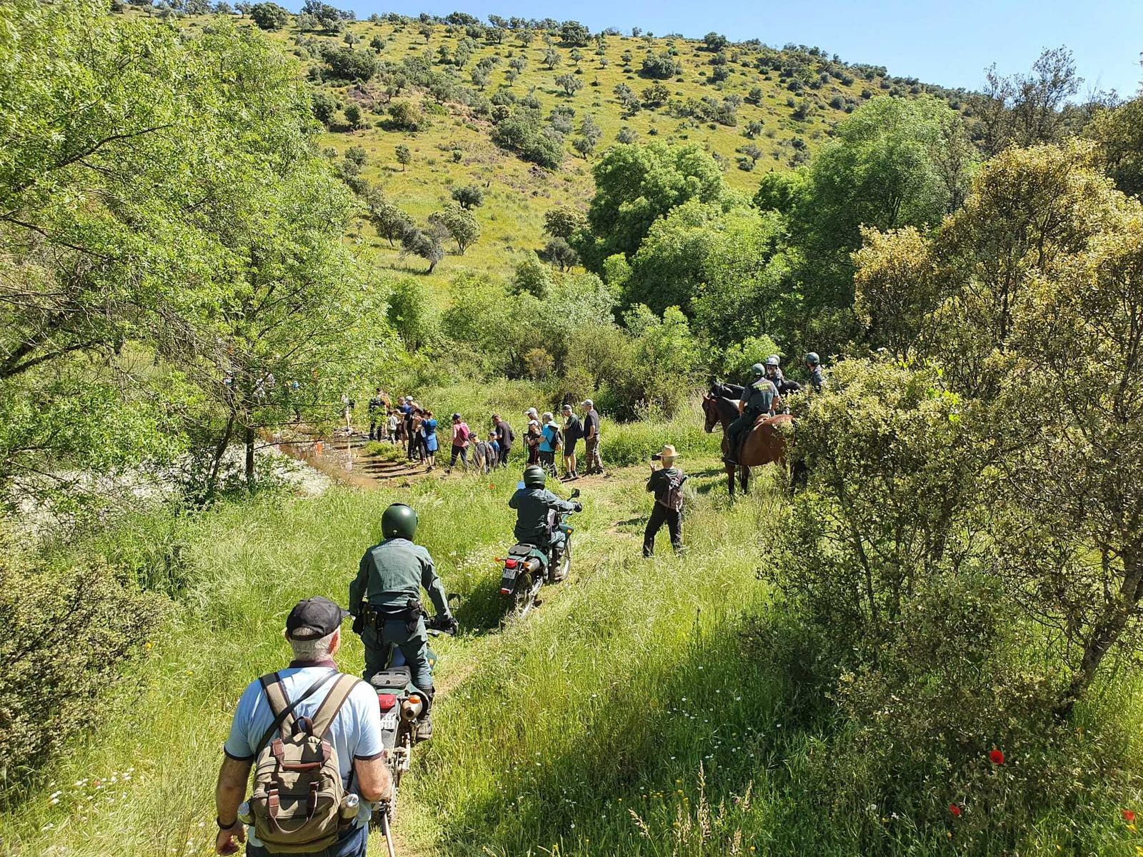 La Guardia Civil revisa el Camino Mozárabe en Córdoba.