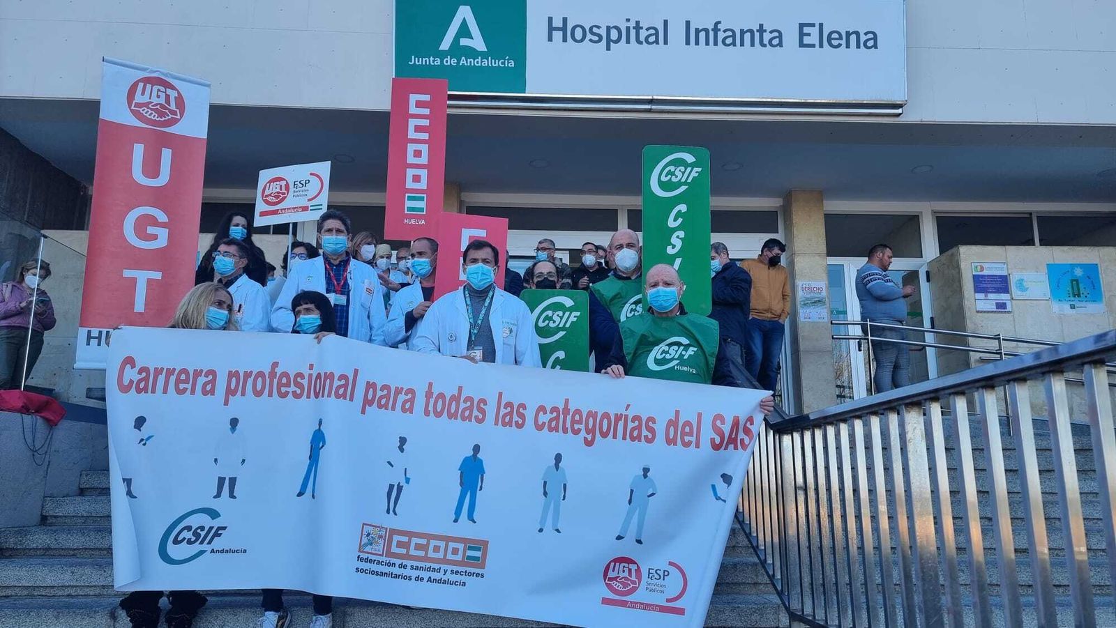 Movilización sindical en el hospital Infanta Elena.