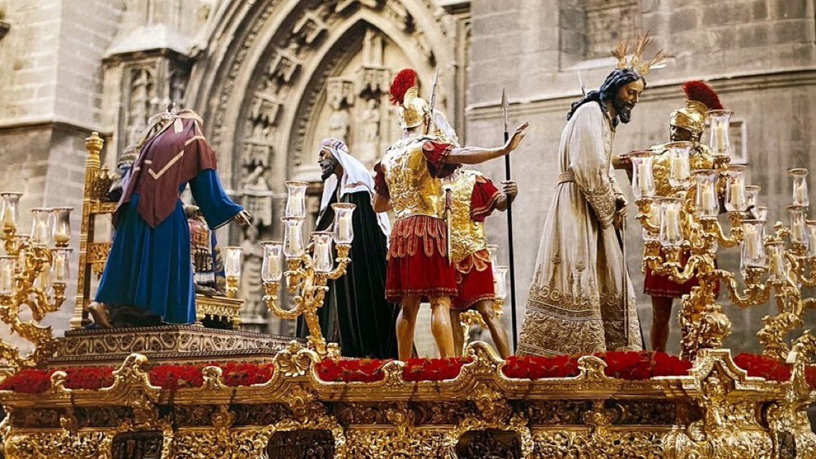 El misterio del Desprecio de Herodes participaba por séptima vez en esta procesión