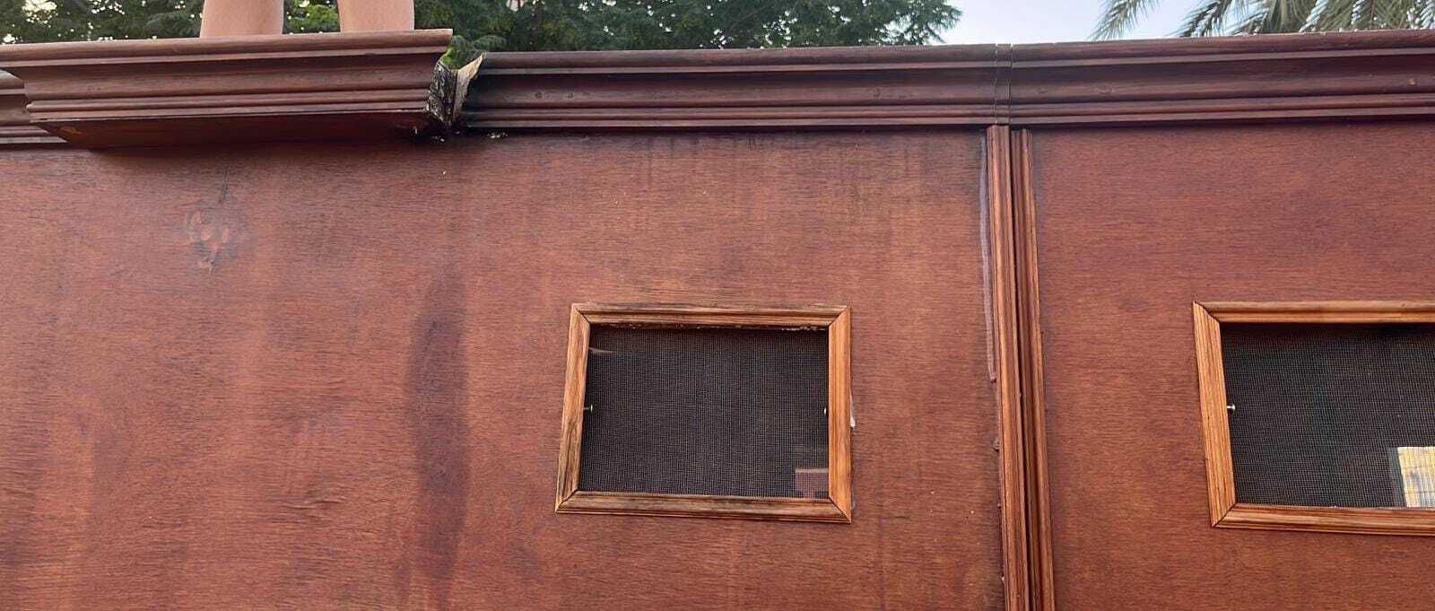 Estado del paso de la Asociación Juvenil Divino Perdón de Jerez tras el destrozo