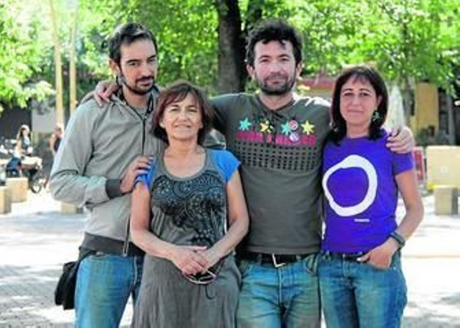 Juanjo García, Inmaculada Rodríguez, Jesús Castillo y Cristina Honorato, fotografiados ayer en La Alameda.