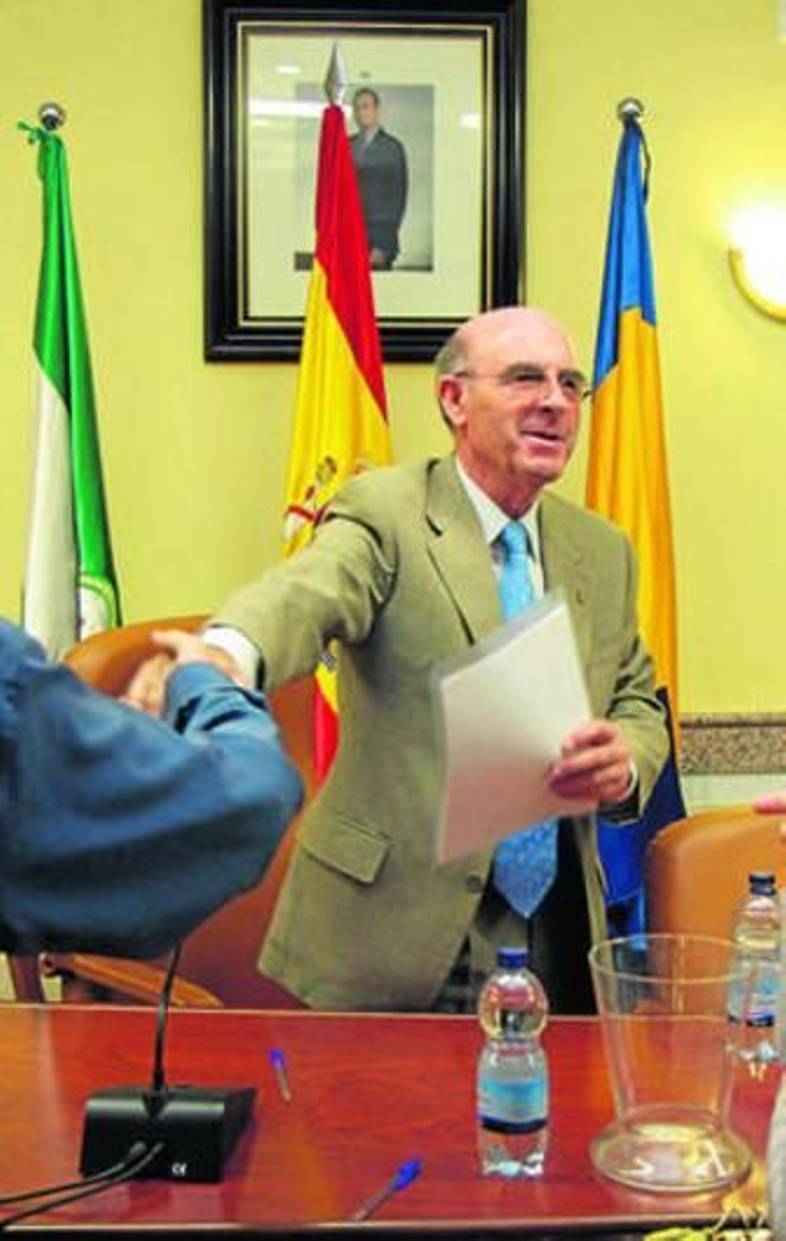 Francisco Plata, durante la sesión de investidura de ayer.