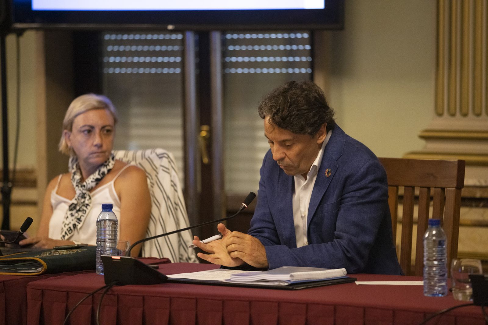 Imágenes del pleno en el Ayuntamiento de Huelva del miércoles 7 de agosto