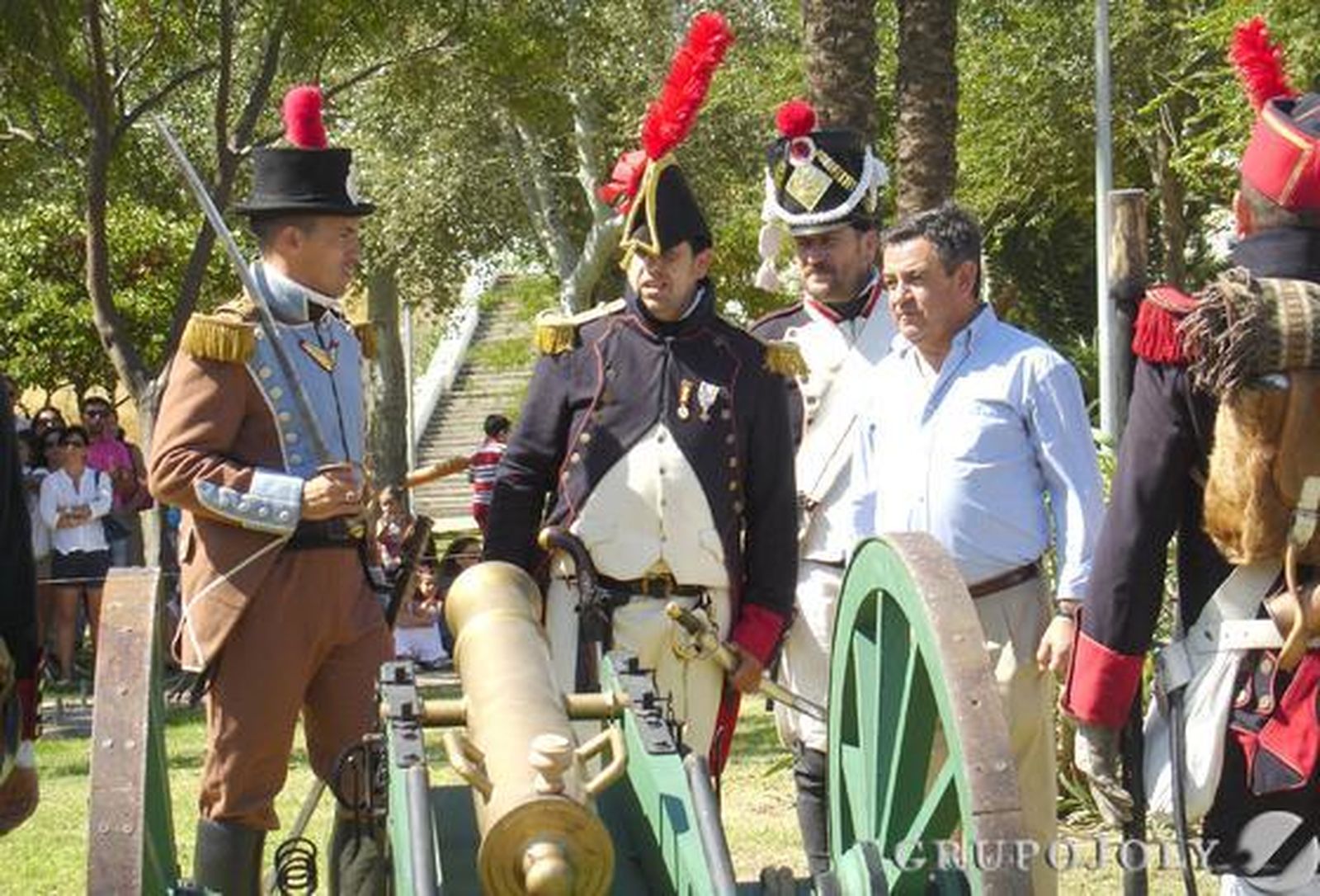 Recreación del juramento de las tropas de la Constitución en marzo de 1810.

Foto: Rioja