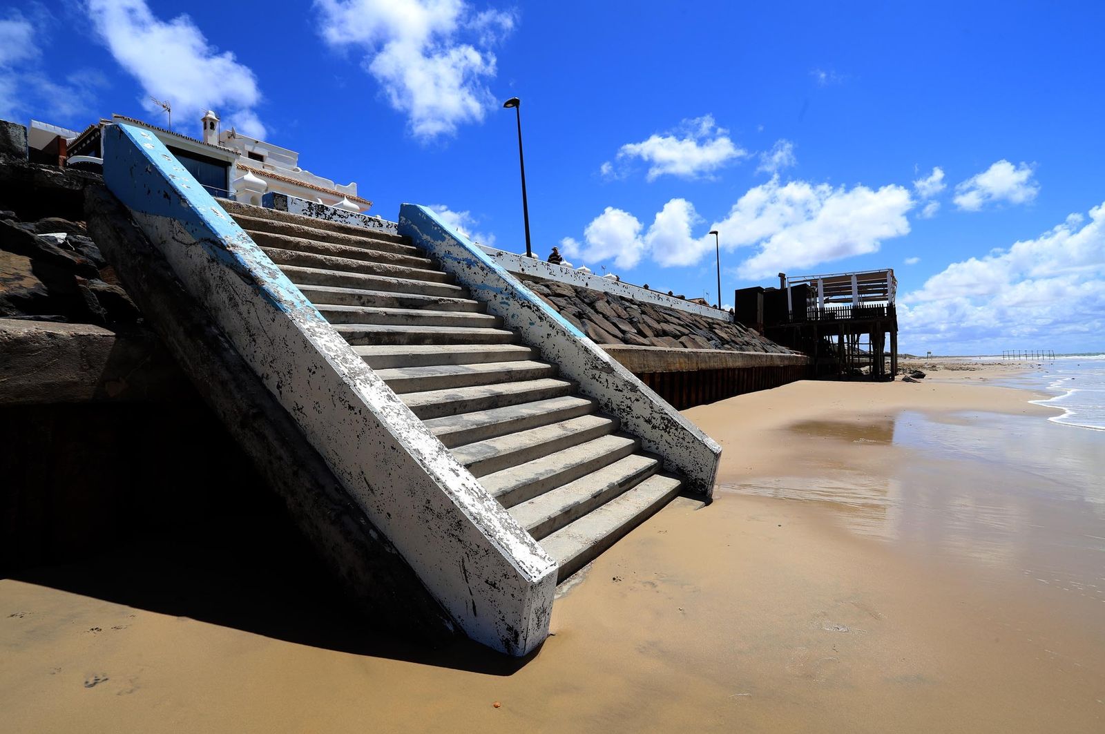 El estado de la playa tras el último gran temporal que sufrió en 2020.
