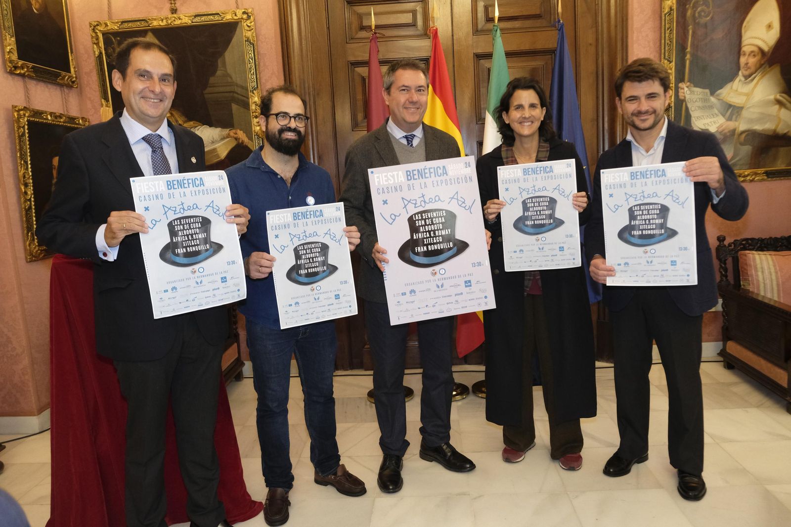 Presentación de la gala benéfica, en presencia del alcalde Juan Espadas.