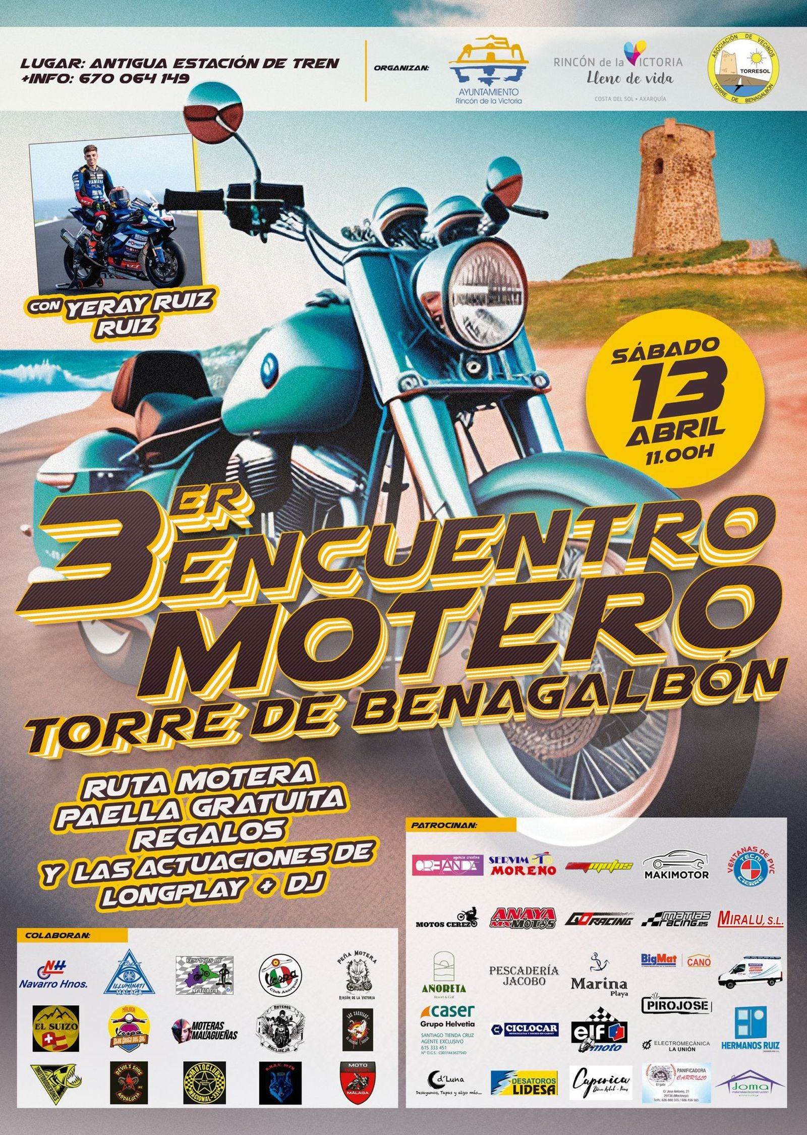 Cartel promocional del III Encuentro Motero en Rincón de la Victoria