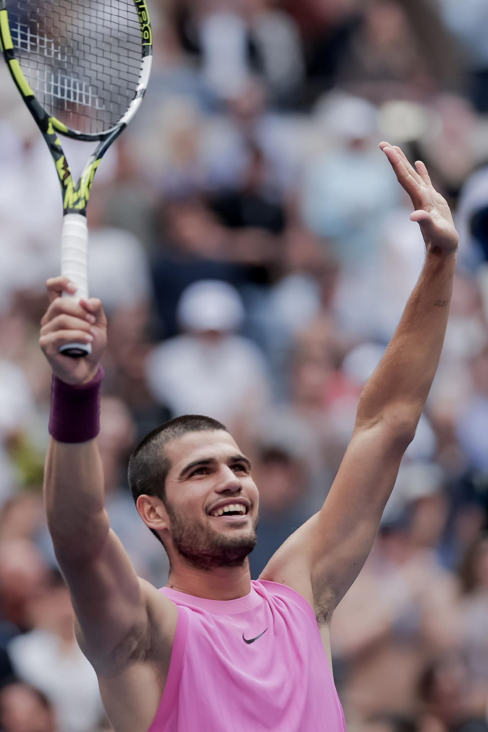 Las fotos del pase a la final de Alcaraz ante Djokovic
