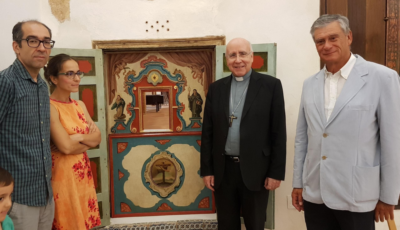 Presentación del comulgatorio del Monasterio de Santa Clara de Moguer tras su restauración.