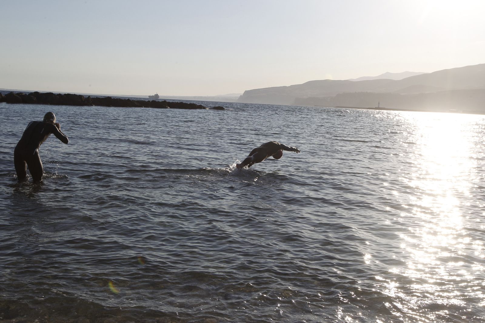 Galería gráfica entrenamiento paratriatleta Jairo Ruiz. Almería