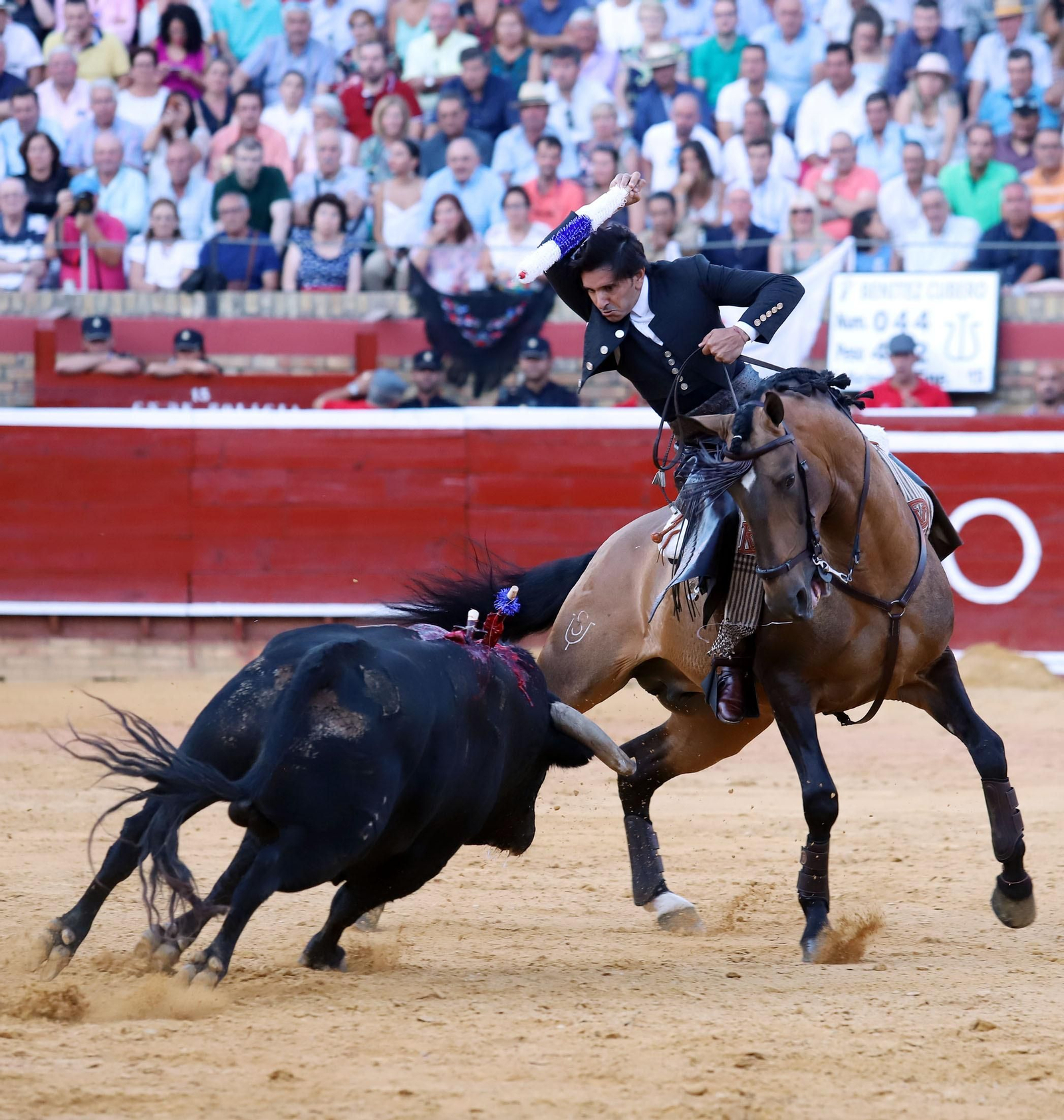 Imágenes de Andrés Romero y Diego Ventura en el rejoneo de la Plaza de Toros La Merced