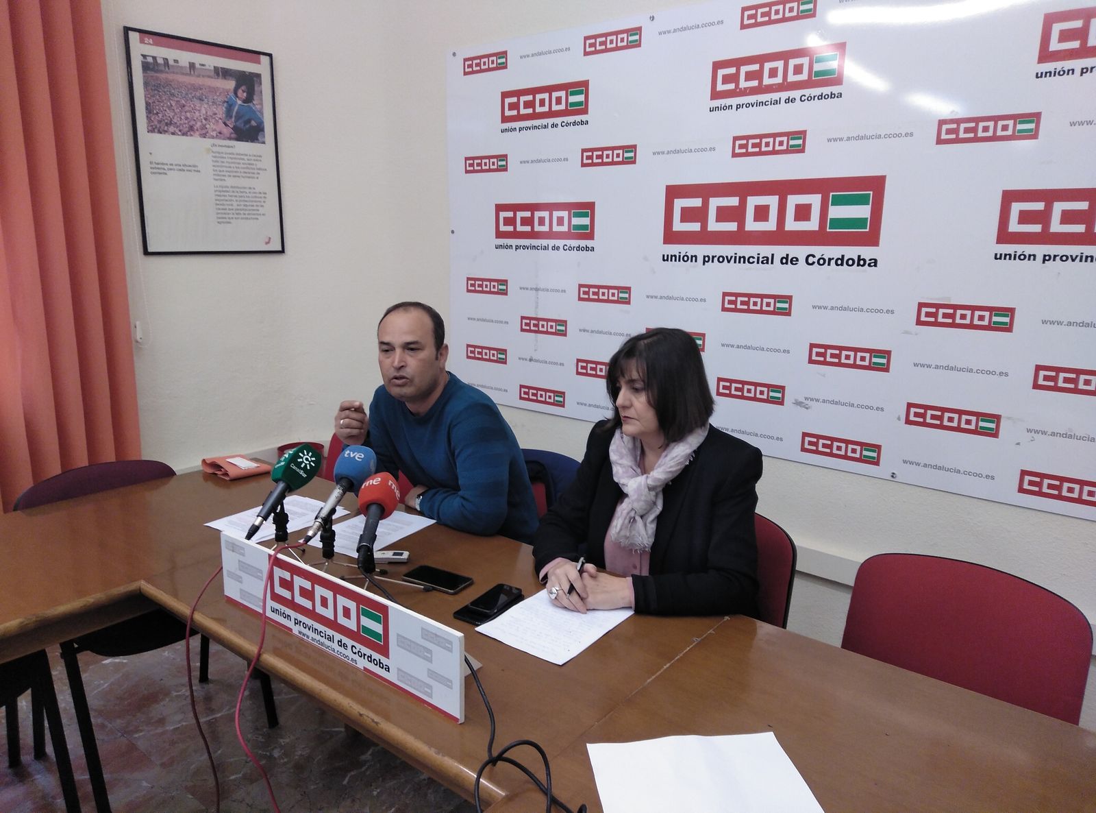 Said Faz y Marina Borrego, durante su comparecencia.