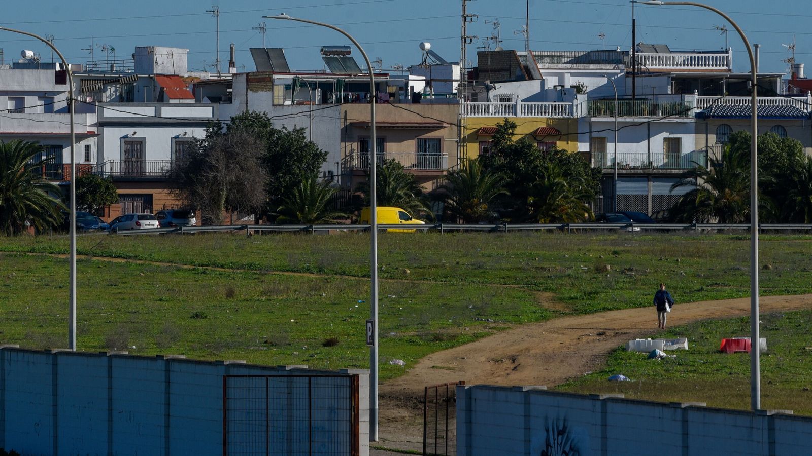 Uno de los descampados que rodean el barrio.