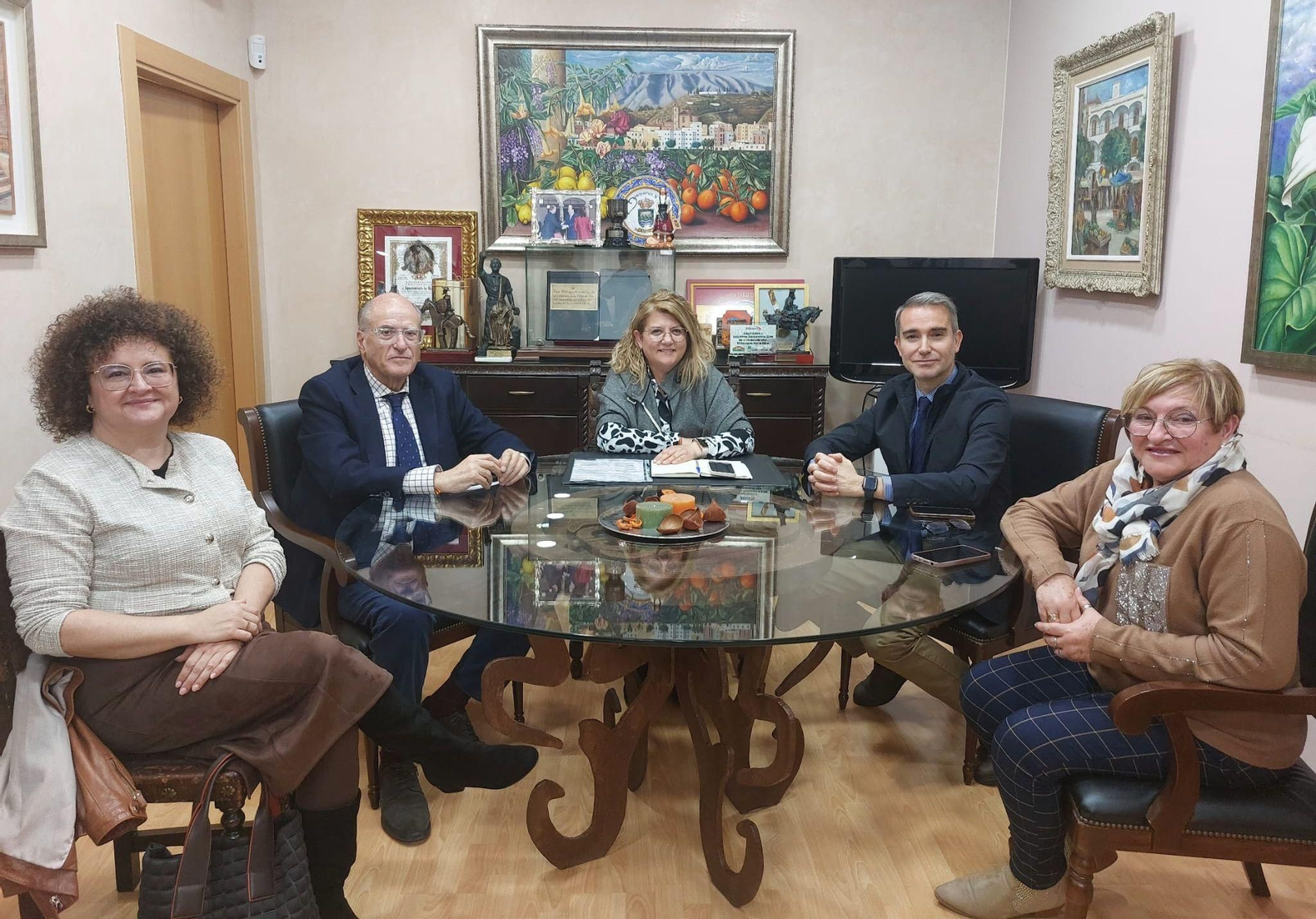 Momento de la reunión en Gádor.