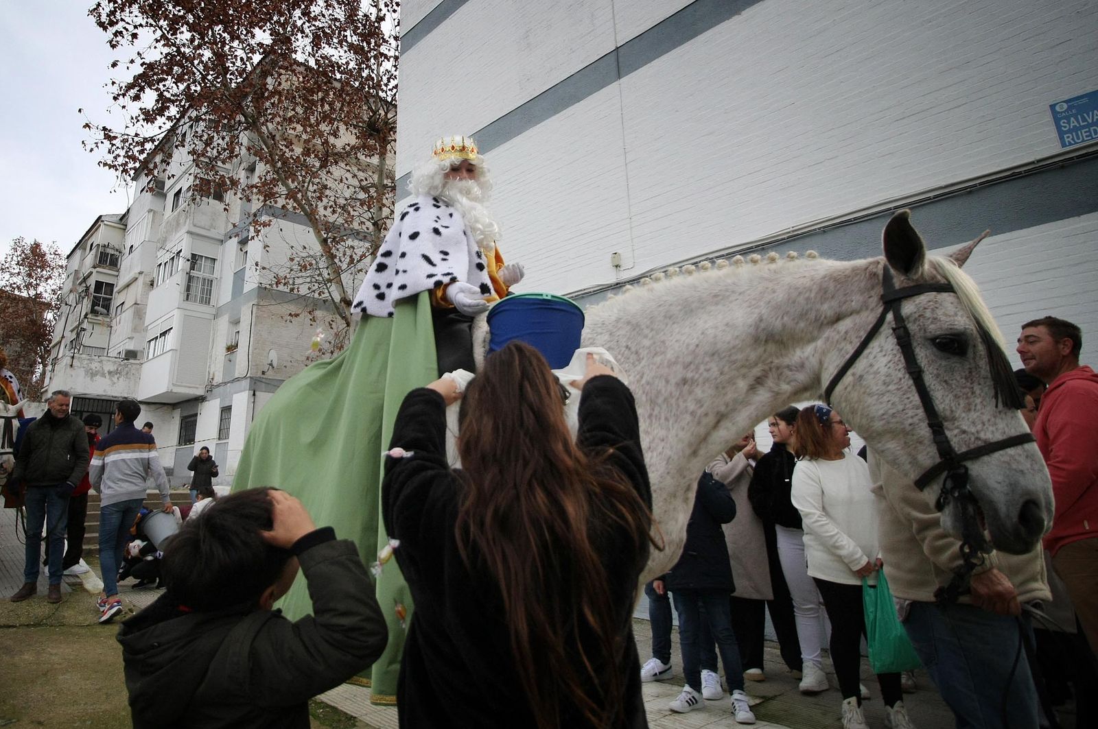 Imágenes de los Reyes Magos en la barriada de la Hispanidad
