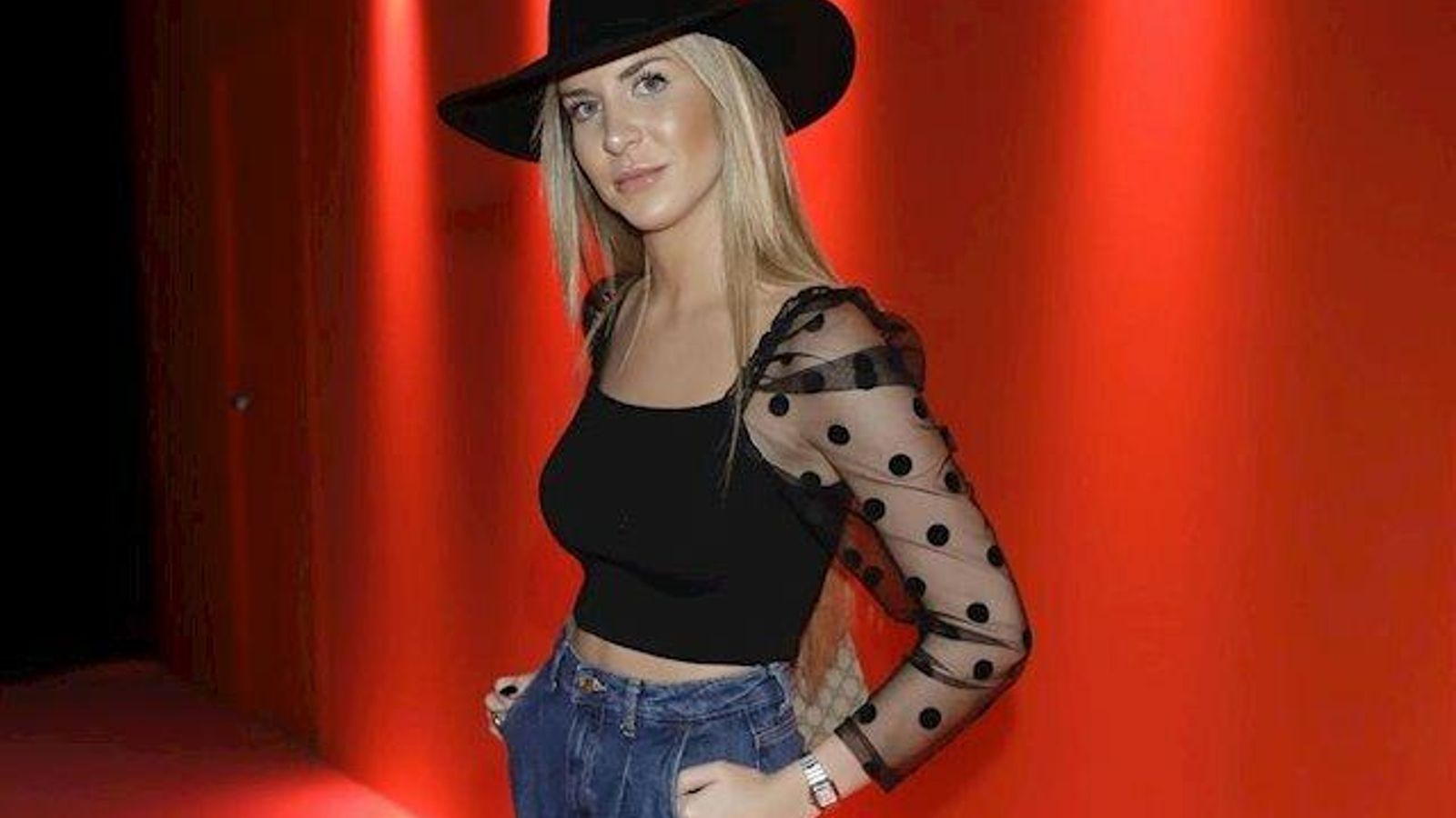 Mar Torres, poco antes del desfile de Custo.