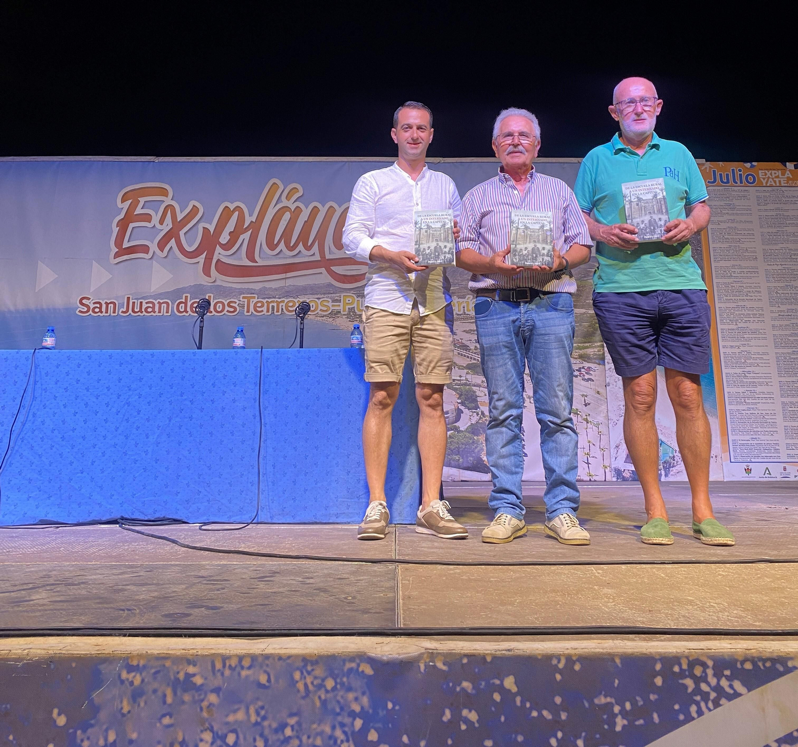 Pedro Haro acompañado de Alfonso Jiménez y Ángel Alfonso Muñoz.