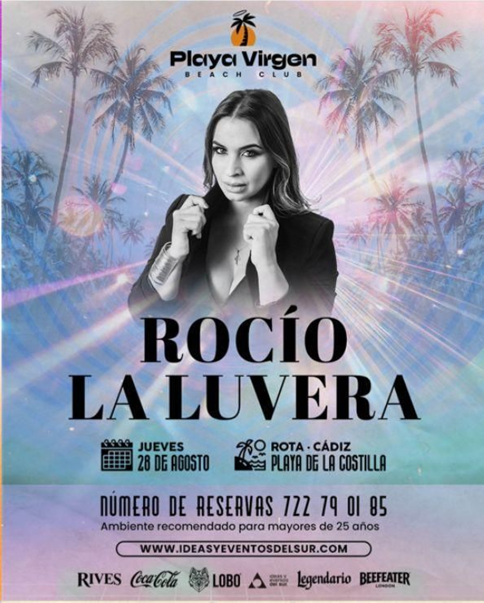 Rocío La Luvera, en Playa Virgen. Rota.