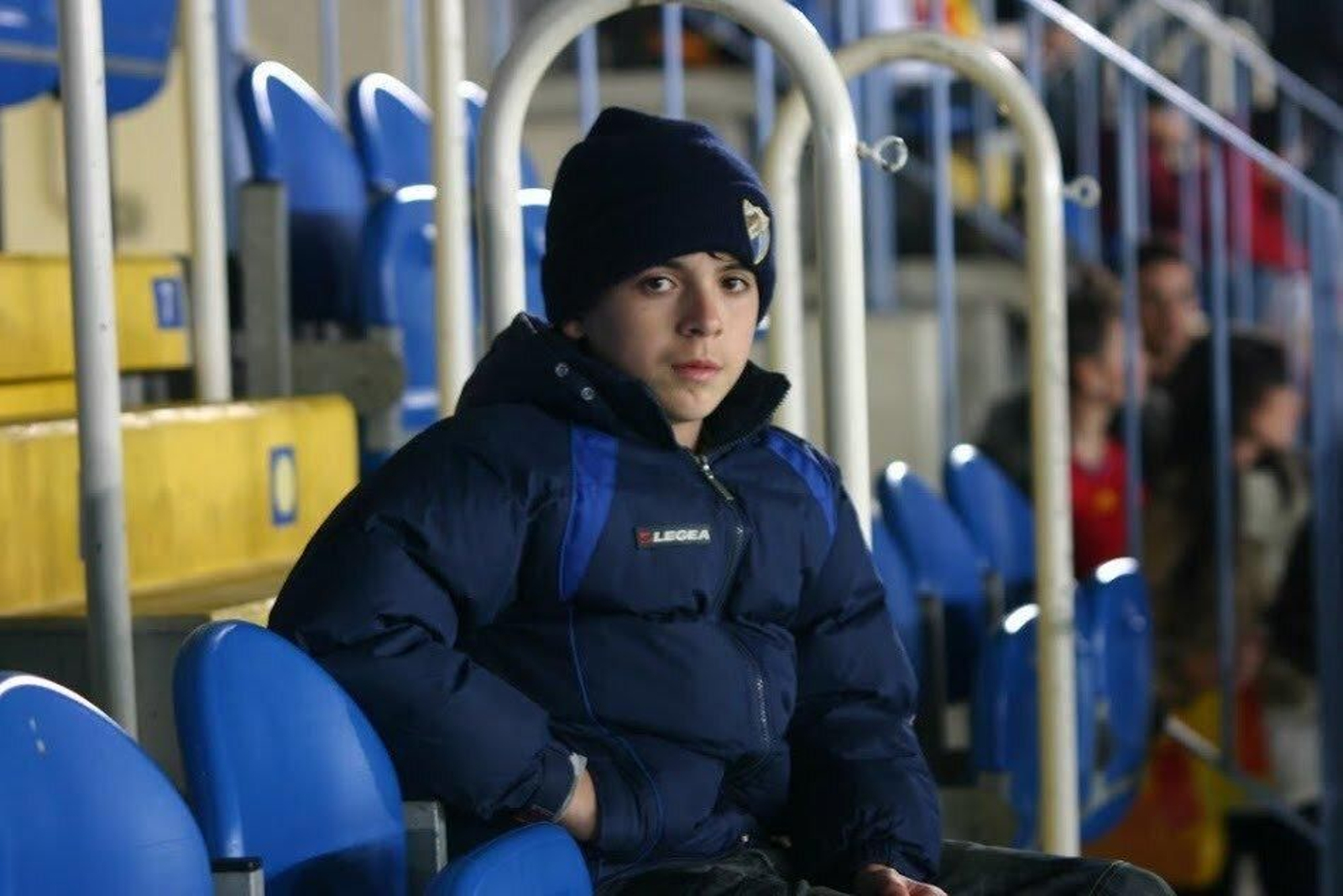 Joaquín Muñoz, de niño en La Rosaleda.