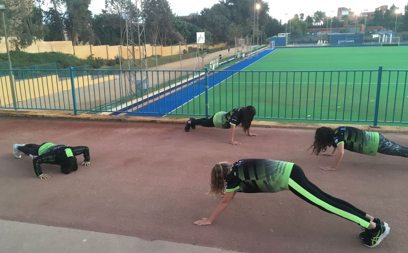 Entrenos en seco del equipo.