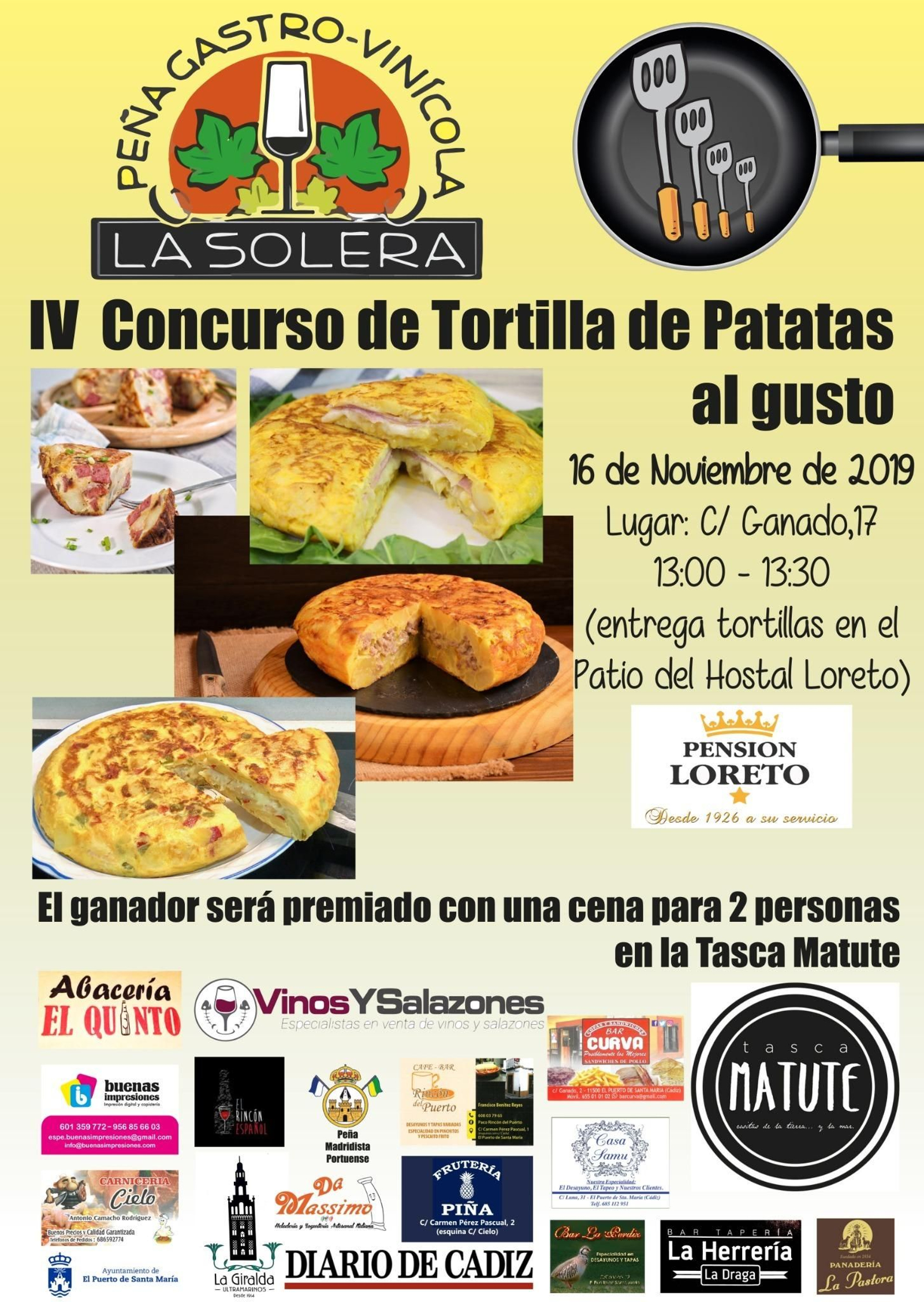 La peña La Solera celebra su IV Concurso de Tortilla de Patatas.