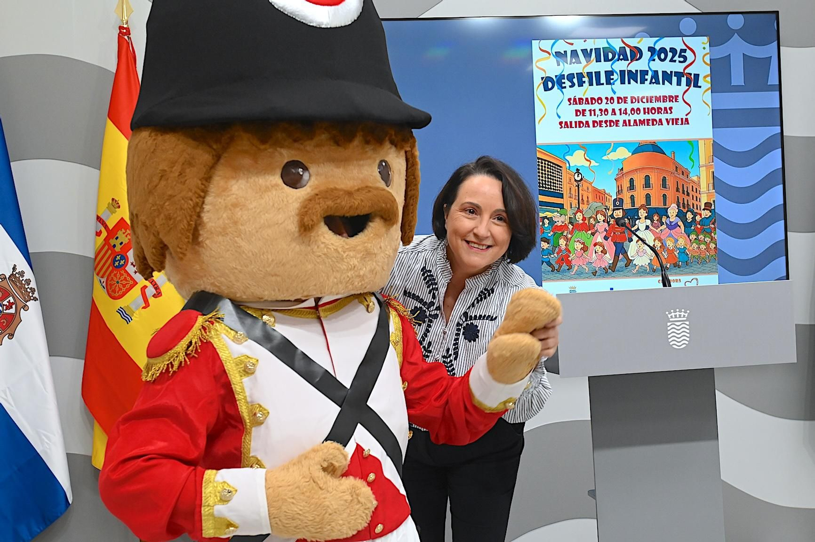Nela García, con 'El Cascanueces' en la presentación del desfile infantil de este sábado 20.