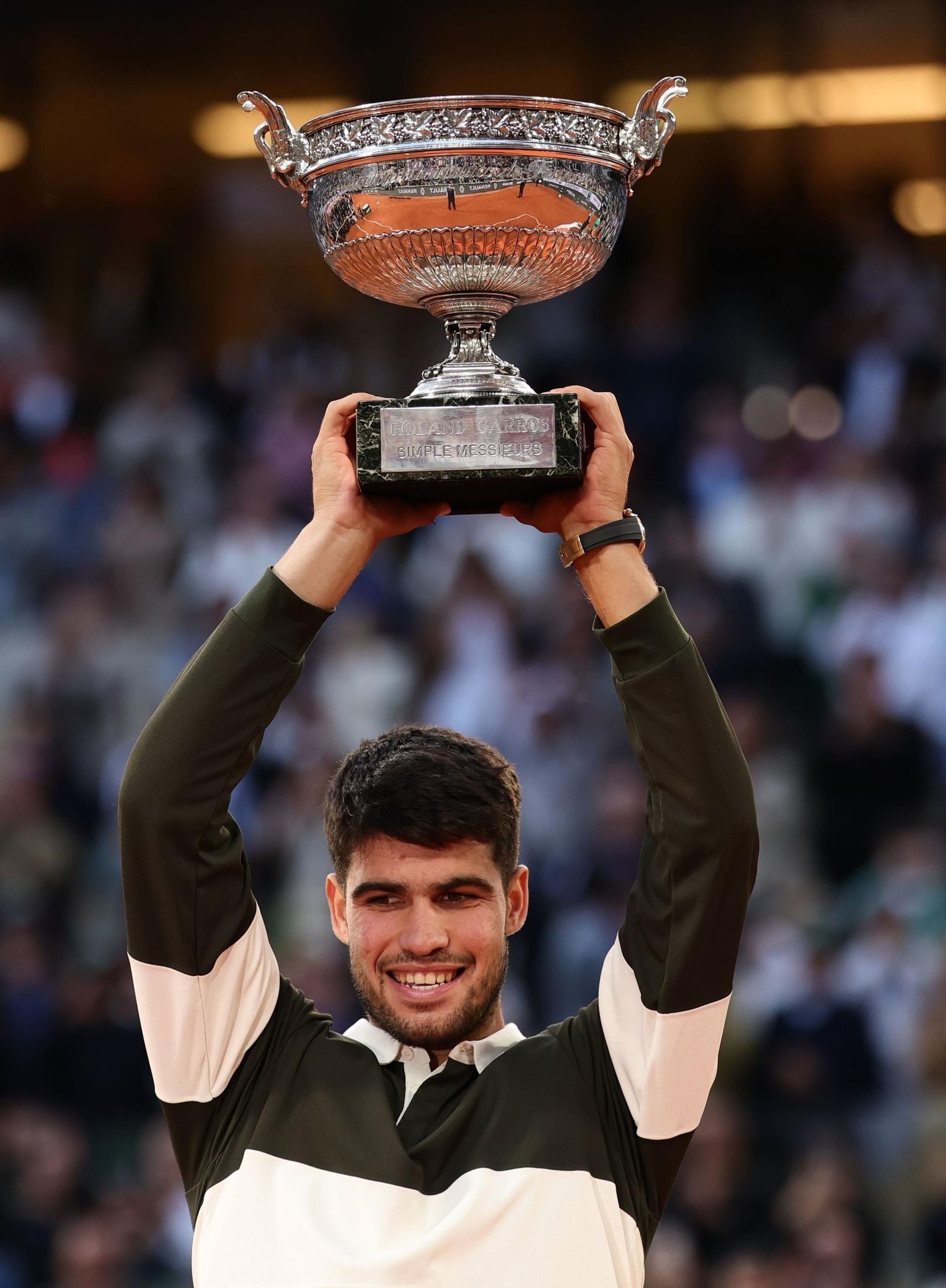 Las fotos de la celebración de la victoria de Carlos Alcaraz en Roland Garros