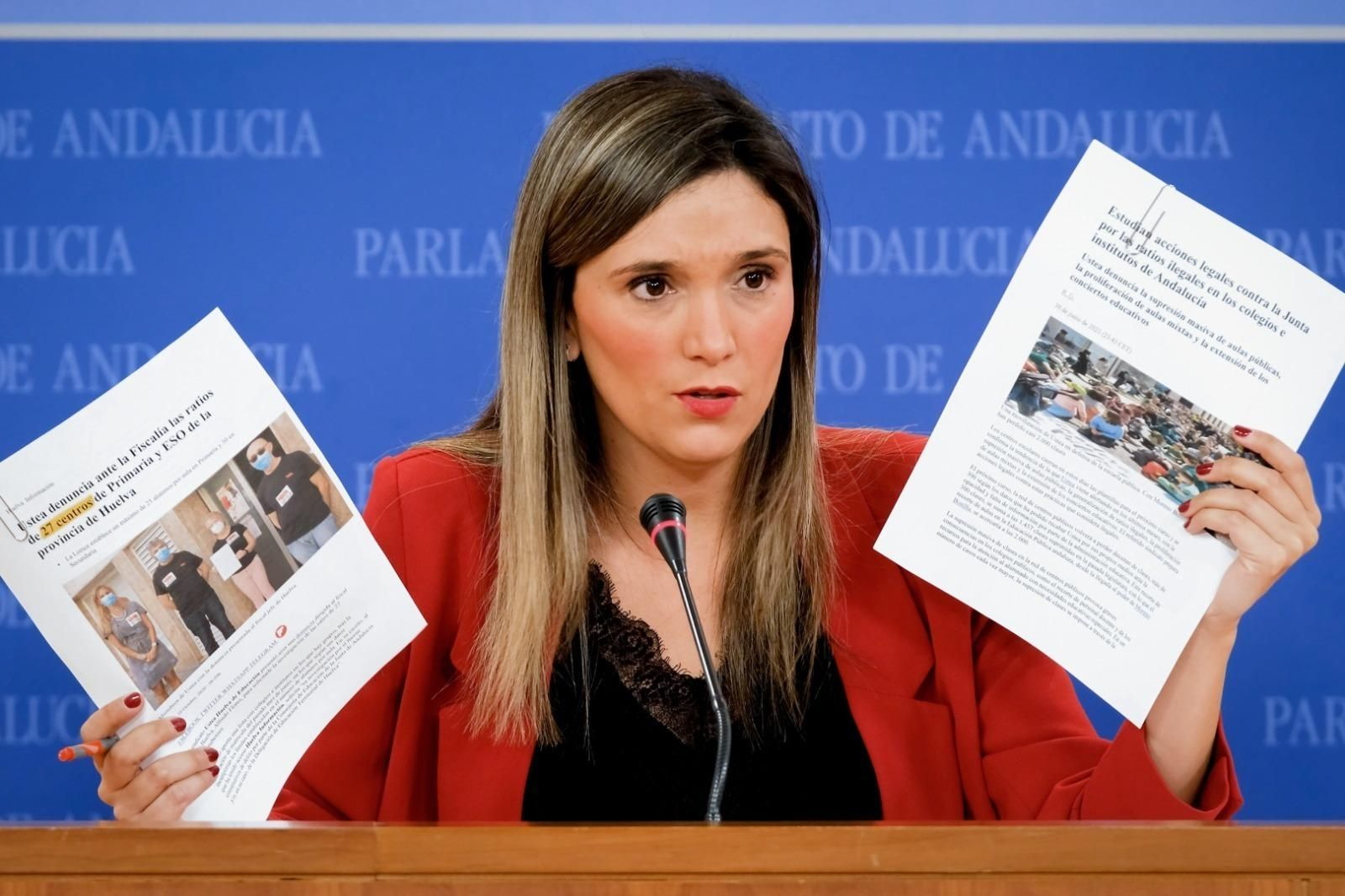 María Márquez, en el Parlamento.