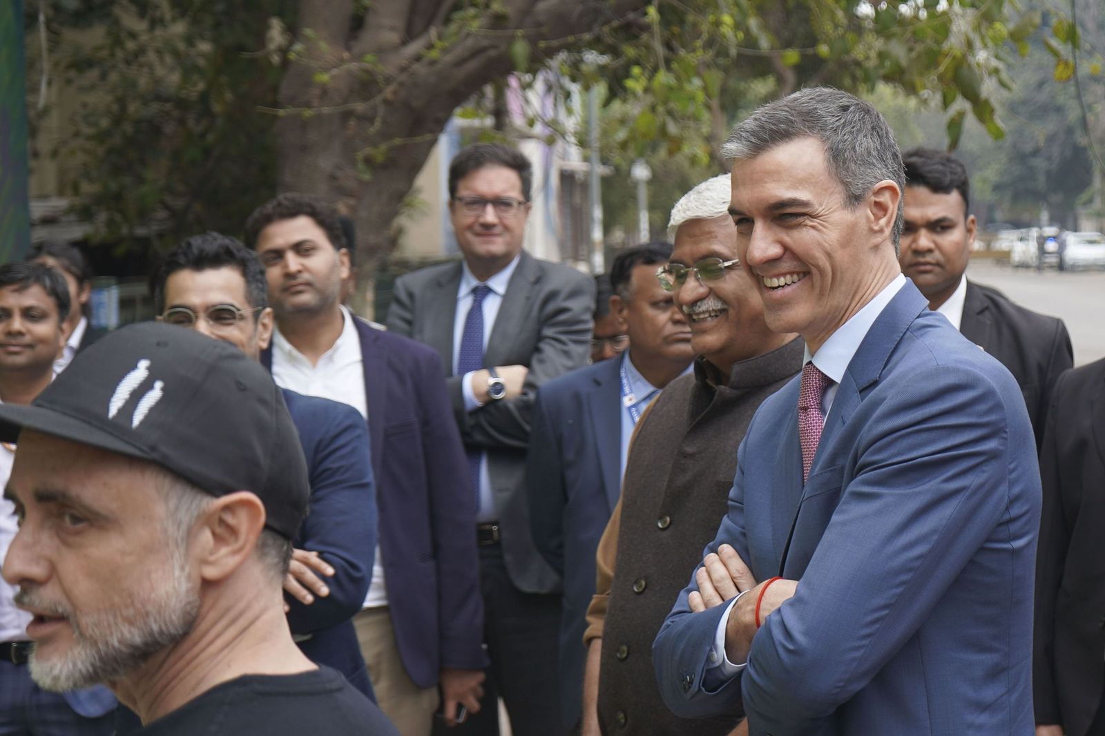 El presidente del Gobierno, Pedro Sánchez, este miércoles en Nueva Delhi.