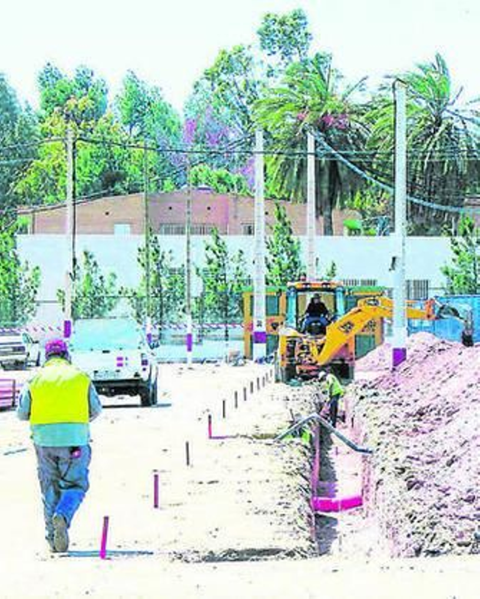 Nuevo recinto ferial en obras, en la Vega de Acá. Nuevo recinto ferial en obras, en la Vega de Acá.