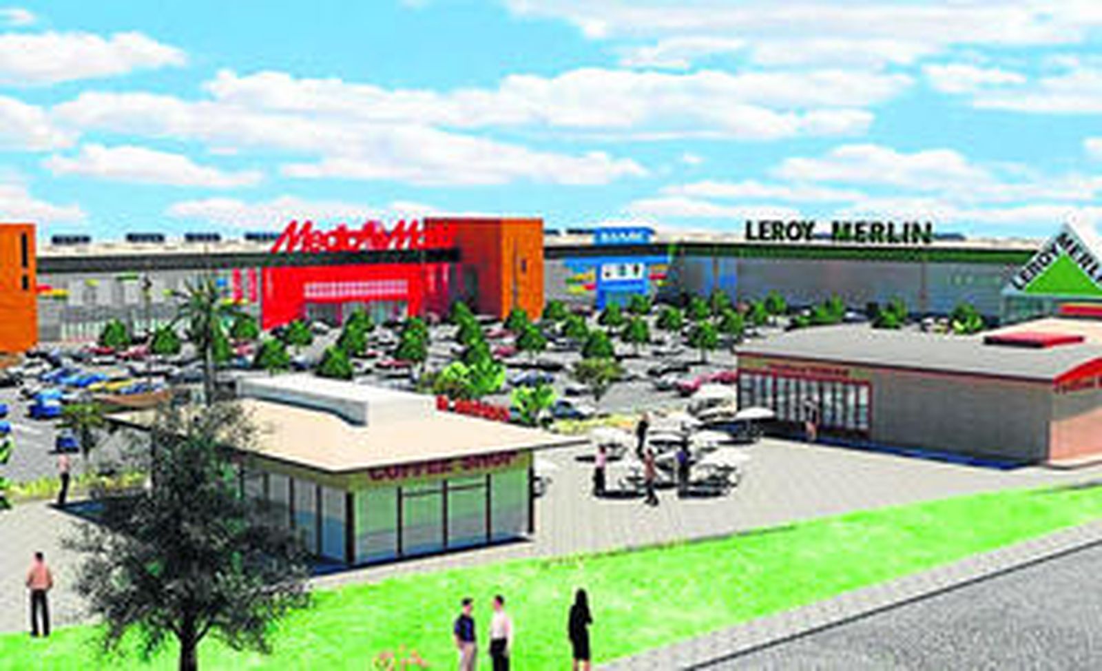 Proyecto del parque comercial que se construirá en el barrio de Torrecárdenas.