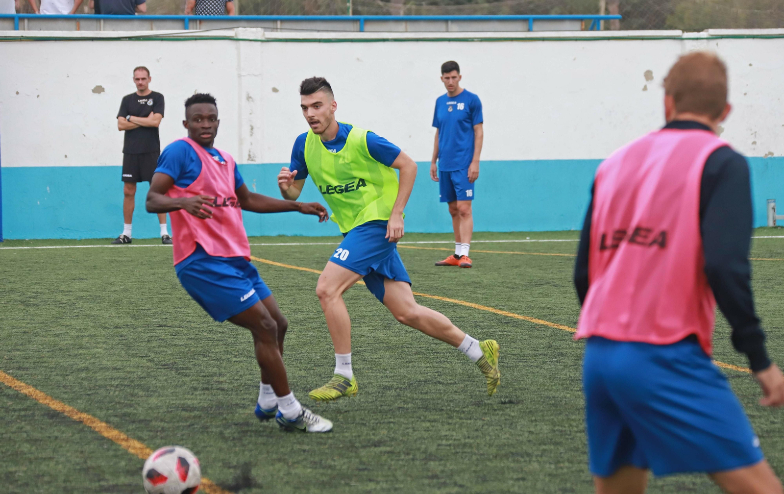 Kaya y Forján, en el entrenamiento de este sábado en la Ciudad Deportiva