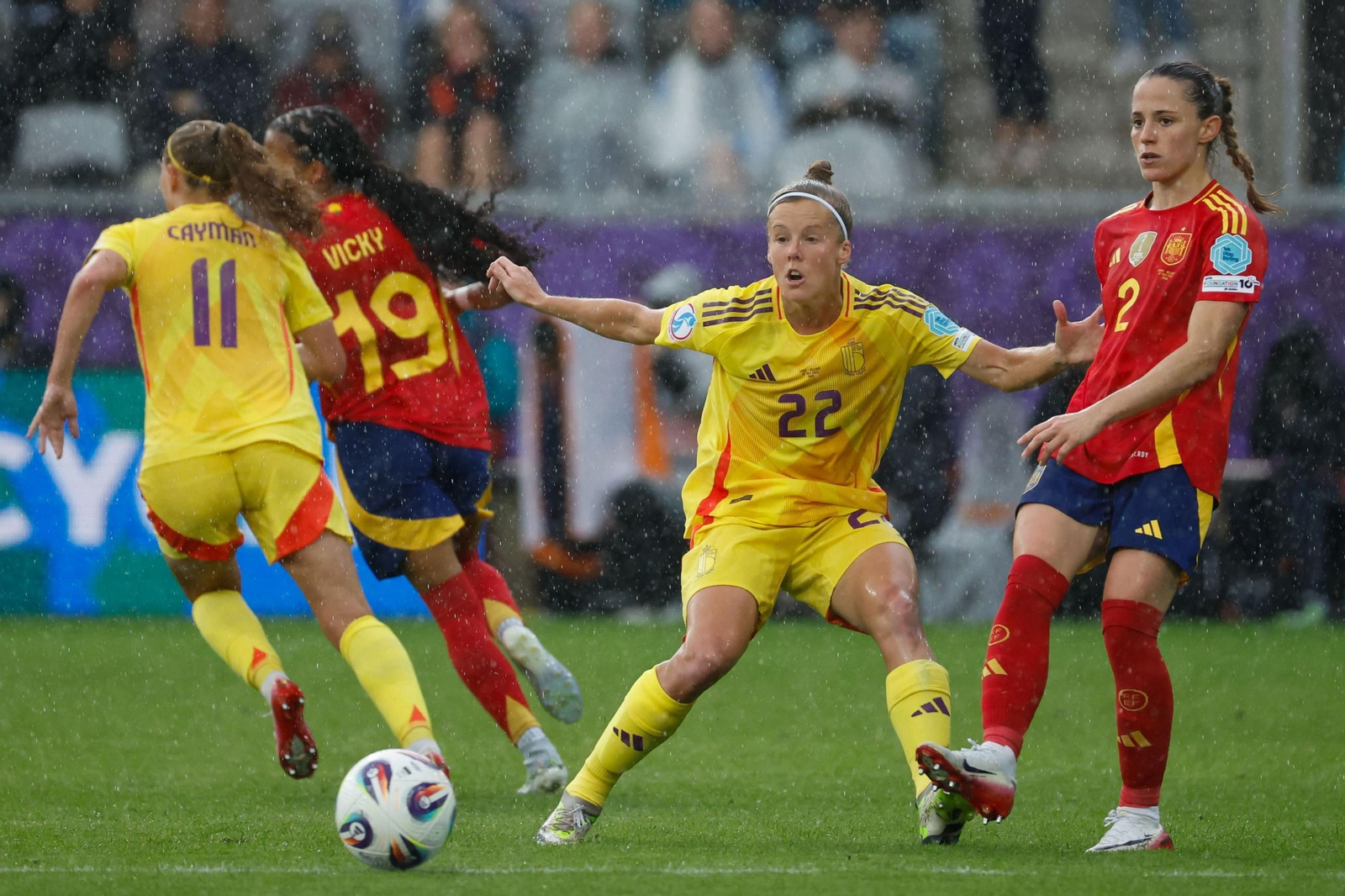 Las fotos de la goleada de España sobre Bélgica en la Eurocopa femenina